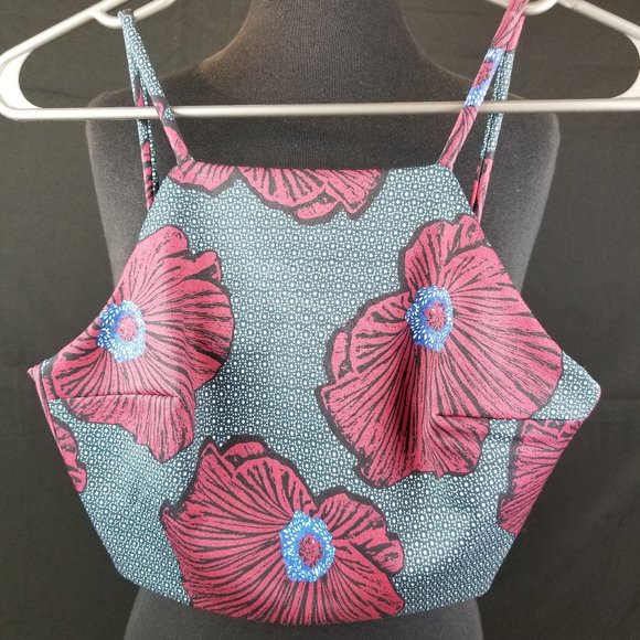 TOPSHOP floral crop tank top - Picture 1 of 2